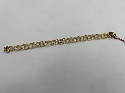 U125 Lovely Ladies 14kt Yellow Gold 7  Charm Bracelet • $899