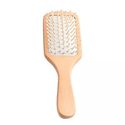 Unisex Natural Bamboo Wooden Hair Brush Anti-Static Head Meridian Massage Combs • £4.45