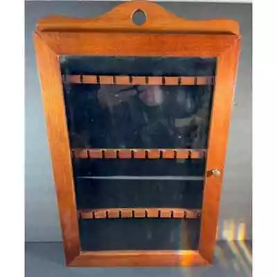 19 X 12  Souvenir Spoon Display Case Holder Wall Cabinet HOLDS 30 Glass Door • $39.95