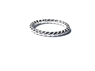 Sterling Silver Twisted Ring 925 ~ Small Size ~ Size G1/2 • $9.95