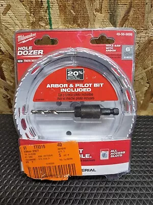 NEW MILWAUKEE 6 In. Hole Dozer Bi-Metal Hole Saw With Pilot Bit 49-56-9698 • $42.99