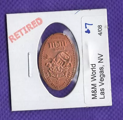 M&M'S Las Vegas Nevada Machine #7 Retired Elongated Pressed Copper Penny • $2.18
