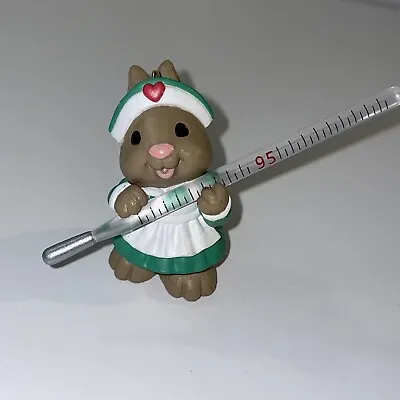 Hallmark  Christmas Fever  Mouse With Thermometer Ornament Nurse Boxed 1995 VTG • $5.99