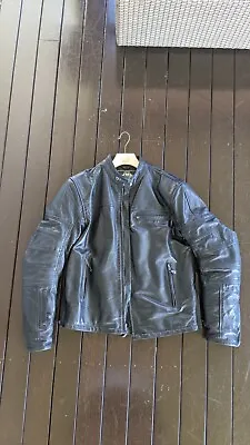 Roland Sands Design Ronin Moto Jacket Black Cowhide Leather INCLUDING ARMOUR  • $1100