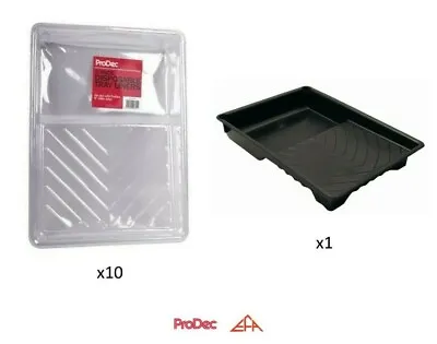 £9.75 • Buy Prodec 9  Paint Tray + 10 X Tray Liners 9 Inch Roller Kit Quick Colour Change