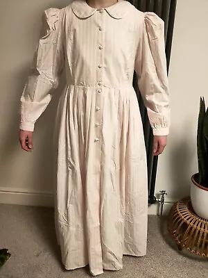 Vintage 1970s? Laura Ashley Dress Made In Great Britain Nightgown Size L Rare • £114.99