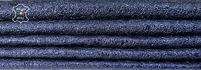 METALLIC WASHED OCEAN BLUE CRISPY Soft Lamb Leather 2 Skins 10sqf 0.9mm #B7468 • $50