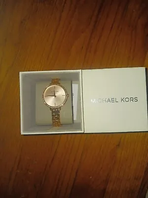 Authentic Michael Kors Charley Rose Gold Crystals Women's Mk4400 Watch • $85