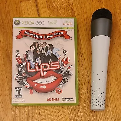 Wireless Lips Microphone Xbox 360 + Lips Number One Hits • $15