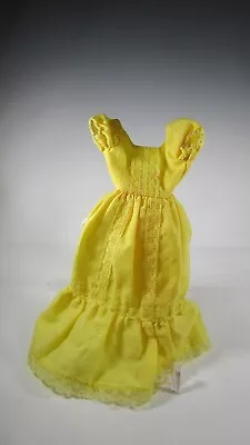 Barbie Brand Doll Magic Curl Yellow Lace Trim Dress 1981 3856 • $5
