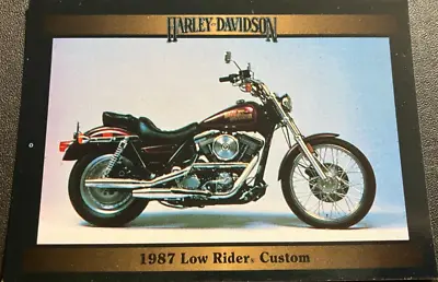 #81 1987 Low Rider Custom - Harley-Davidson Series 1 Collector's Trading Card • $3.75
