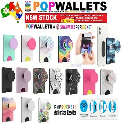 $39.50 • Buy Genuine Popsockets PopWallet Credit Opal Business Card Holder Pop Phone Wallet 