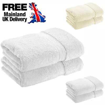 Large Jumbo Bath Sheets 100% Cotton Soft Hotel Quality Face Hand BeachTowels • £7.99