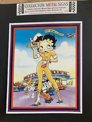 £29.49 • Buy Sexy Vintage Eat At Betty Boop’s! 50's Diner Waitress Metal Sign 1996 Drive In