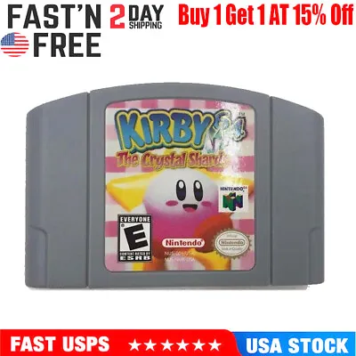 For Nintendo N64 Kirby64 The Crystal Shards Video Game Cartridge Console Card  • $21.89