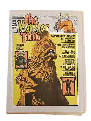 1972 THE MONSTER TIMES #17: FORBIDDEN PLANET THE FLASH ROD SERLING + Vintage • $18.75