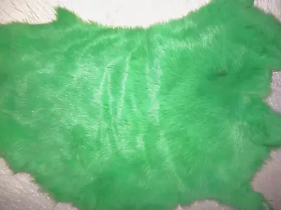 10 X15  KELLY GREEN Rabbit Skin Hide Pelt Craft #1539 • $15