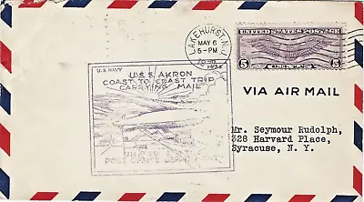 1932 USS Akron Lakehurst NJ Coast To Coast Trip Carrying Mail • $7.75