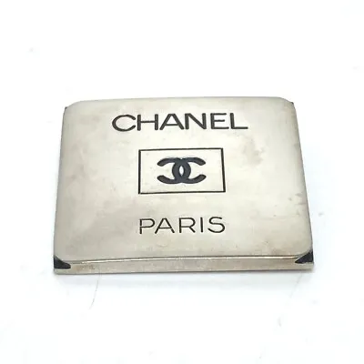 CHANEL Accessories Vintage CC Mark CC 97P Brooch Metal Silver/Black • $792