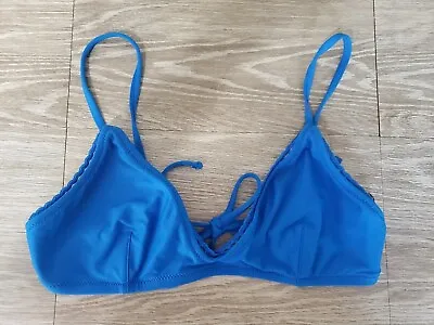 Women's J. Crew Bikini Swim Top Size Medium Blue Spaghetti Straps • $10.97