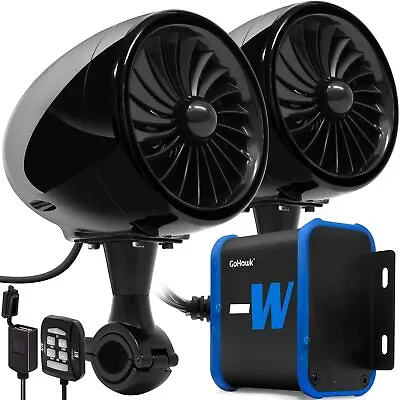 GoHawk TJ4-W Waterproof Amplifier 4  Full Range Bluetooth Motorcycle Stereo S... • $87.84