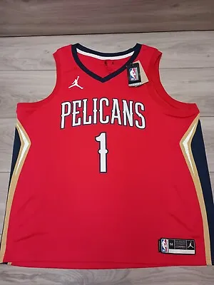 Men’s Nike NBA New Orleans Pelicans Zion Williamson Swingman Jersey Sz  56 Red • $46