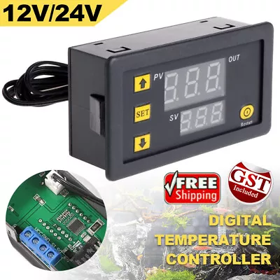 1/2x Intelligent Digital Temperature Controller Thermostat Control Switch 12/24V • $11.86