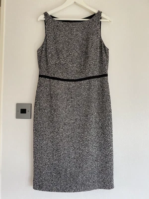 £14 • Buy Jaeger Size 14 Black/white Boucle Tweed Virgin Wool Formal Smart Work Dress