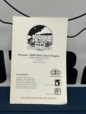 Mth Premier SD90MAC Diesel Engine W/ Protosound 2 Manual • $4.99