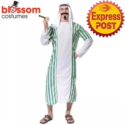 JDP65 Green Arabian Costume Shiek Desert Sultan Arab Party Fancy Dress Up Dubai • $22.92