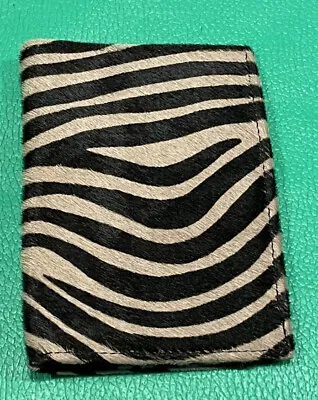 Maurizio Taiuti CALF FUR Zebra Print Passport Wallet Hair-on • $18.96