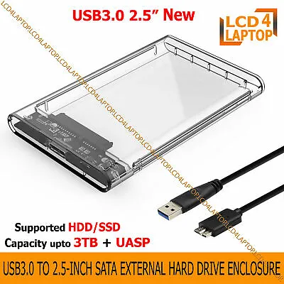 £505.47 • Buy 2.5 Sata To Usb Hard Drive Caddy Enclosure USB3.0 For HDD / SSD External - Clear