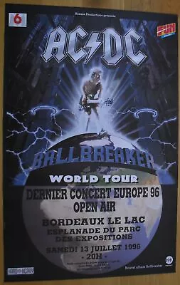 AC/DC Ac Dc Original French Concert Poster '96 • $39