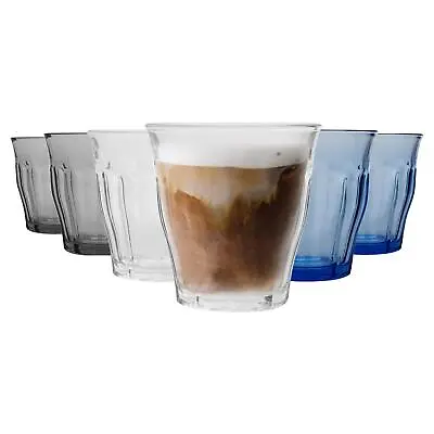 Duralex Picardie Glasses Set Glass Drinking Tumblers Water Juice 250ml Multi X6 • £16