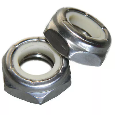 1/4-28 Jam Hex Nuts Stainless Steel 18-8 Nylon Locking Qty 25 • $9.05