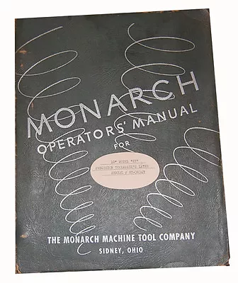 Monarch 10 EE Lathe Parts And Operators Manual 1954 • $57