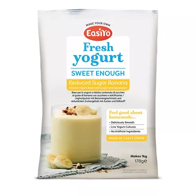 EasiYo Sweet Enough Banana Flavoured Yogurt Sachet 178g • £5.30