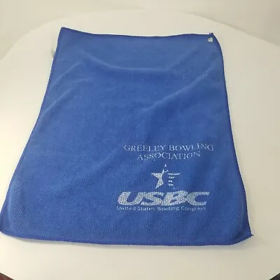 USBC Blue Microfiber Bowling Towel Greeley Bowling Association Colorado • $10.99