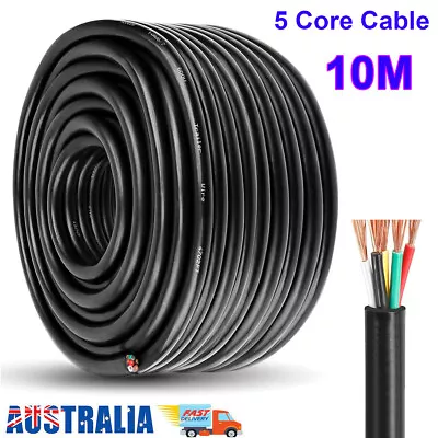 10M 5 Core Wire Cable Trailer Cable Automotive Boat Caravan Electric Plug Coil • $22.79