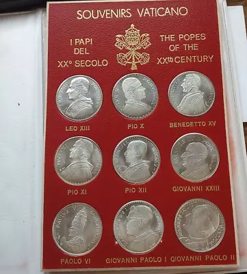 1983-84 Souvenir Vatican City Popes Of The 20th Century Silver Plated Coin Set • $119.99