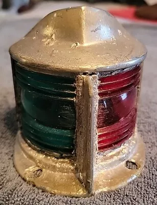 Original Vintage BOAT BOW Navigation LIGHT W/ RED AND GREEN LENS ATWOOD 8020-2? • $14.95