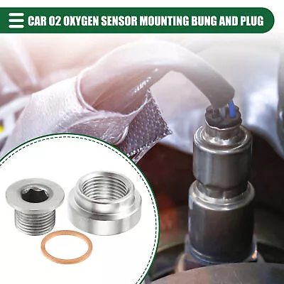 O2 Oxygen Sensor Mounting Bung And Plug For Car Stepped Style 1 Set • $8.45