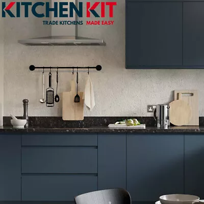 Kitchen Base Unit Indigo Blue Matt Complete Wall Cabinets JPull Handleless Door • £81.95