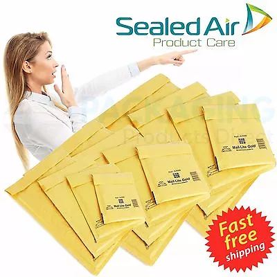 Mail Lite / Lites Padded Bags Envelopes A000 Gold • £13.96