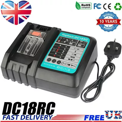 For MAKITA DC18RC LITHIUM ION 7.2V - 18V FAST BATTERY CHARGER 240V NEW UK Plug • £16.89