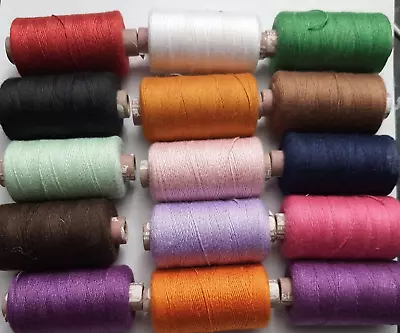 12 COLOUR HEAVY DUTY SEWING  SPOOLS THREAD 12 Dif. Colours • £8.99