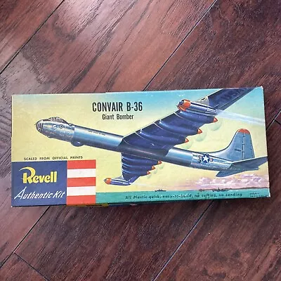 Vintage 1954 Revell Convair B-36 Bomber Plastic Model Airplane Kit H205:98 • $20