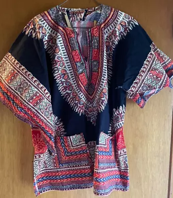 Vintage Indian Ethnic Blouse Top Tunic Women Hippie Casual 3/4  Sleeve XL Retro • $15.99