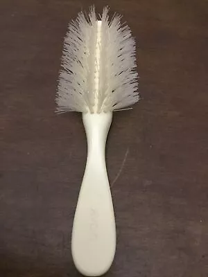 Vintage Avon Half Round Hair Brush Nylon Bristle White Cream 8 Row Made In USA • $99