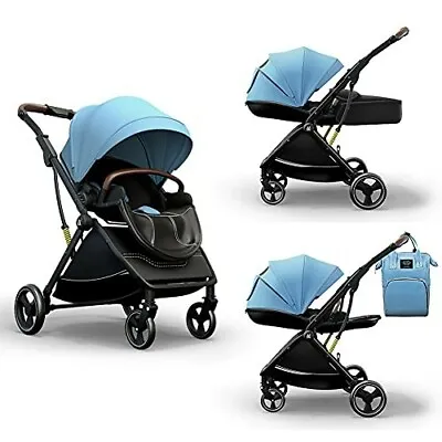 Coballe Baby Stroller 2 In 1 High Landscape Convertible Reversible Bassinet Pra • $249.99